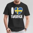 Love For Sweden Sverige Heart Flag Nordic Pride T-Shirt Unique Gifts
