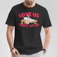 Love Us Don't Eat Us Vegan Vegetarian Animal Lover T-Shirt Unique Gifts