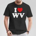 I Love Wv Heart West Virginia T-Shirt Unique Gifts