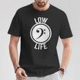 Low Life Bass Clef Guitar Player Music F-Clef T-Shirt Unique Gifts