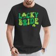Lucky Bride Groom Couples Matching Wedding St Patrick's Day T-Shirt Funny Gifts