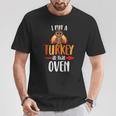 Lustige Türkei Papa Thanksgiving Schwangerschaft Ankündigung T-Shirt Lustige Geschenke