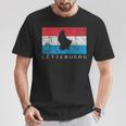 Luxembourg Flag Outline Silhouette Benelux Letzebuerg T-Shirt Lustige Geschenke