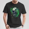 Marijuana Skull Smoke Weed Cannabis 420 Pot Leaf Sugar Skull T-Shirt Unique Gifts