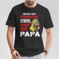 Mein Held Feuerwehrmann Papa T-Shirt, Feuerwehr Motiv Tee Lustige Geschenke