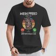 Mein Pferd Ruft An Und Ich Muss Los Reiterin Reiten Pferde German T-Shirt Lustige Geschenke