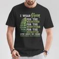 Mental Health Awareness Matters Support I Wear Green Warrior T-Shirt Funny Gifts