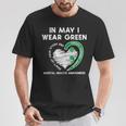 Mental Health May Wear Green Semicolon Depression Awareness T-Shirt Unique Gifts