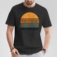 Michigan Vintage Retro Sunset Mi State T-Shirt Unique Gifts