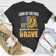 Military Child Purple Quote Because My Daddy Is Brave T-Shirt Unique Gifts