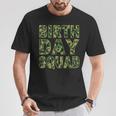 Military Green Camouflage Pattern Matching Birthday Squad T-Shirt Personalized Gifts