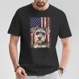 Miniature Schnauzer Dog 4Th Of July American Flag Patriotic T-Shirt Unique Gifts