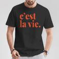 Minimalist French C'est La Vie T-Shirt Lustige Geschenke