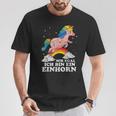 Mir Egal Ich Bin Ein Unicorn Fun T-Shirt Lustige Geschenke