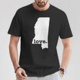 Mississippi Love Hometown State Pride T-Shirt Unique Gifts