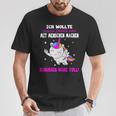 Was Mit Menschen Machen Unicorn Saying T-Shirt Lustige Geschenke