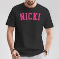 Name Nicki Personalized I Love Nicki Vintage Retro T-Shirt Funny Gifts