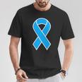 National Foster Care Month Blue Ribbon In Corner T-Shirt Unique Gifts