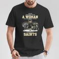 Never Underestimate A Woman Who Understands Football And Loves Saints T-Shirt Personalized Gifts