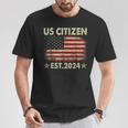 New Us Citizen Est 2024 American Immigrant Citizenship T-Shirt Personalized Gifts
