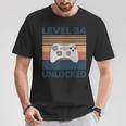 Nivel 34 Desbloqueado – Retrointage 34 Cumpleaños Gamer Gaming Camiseta unisex Regalos divertidos