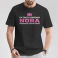 Nora Nombre Personal Lindo Divertido Nora Camiseta unisex Regalos divertidos