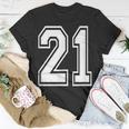 Number 21 Birthday Varsity Sports Team Jersey T-Shirt Unique Gifts