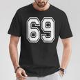 Number 69 Birthday 69Th Sports Player Team Numbered Jersey T-Shirt Unique Gifts