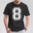 Numerada Con Número 8 De Regalo De Cumpleaños Camiseta unisex Regalos divertidos