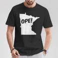 Ope Minnesota State Outline Silhouette Wholesome T-Shirt Unique Gifts