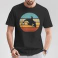 Orca Killer Ballena Retrointage 60S 70S Puesta De Sol Sea Animal Camiseta unisex Regalos divertidos