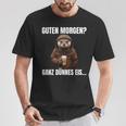 Otter Guten Morgen Ganz Dünnes Eis Kaffee Guten Morgen T-Shirt Lustige Geschenke