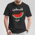 Palestine Map Watermelon Arabic Calligraphy T-Shirt Lustige Geschenke