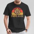 Papa Bär Papa Wildingatertagintage T-Shirt Lustige Geschenke