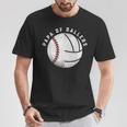 Papa Baseballolleyball Spieler Tochter Sohn Sport Team Dad T-Shirt Lustige Geschenke