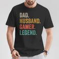 Papa Ehemann Gamer Legendideospielspieler Gaming Dad T-Shirt Lustige Geschenke