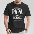 Papa Und Soldat Für Freund Mann Armee Bundeswehr T-Shirt Lustige Geschenke