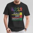 Peace Love Junenth Pride Black Girl Queen Men T-Shirt Unique Gifts