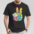Peace Sign Hand Tie Dye Hippie 60S 70S 80S Boys Girls T-Shirt Unique Gifts
