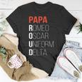 Phonetic Alphabet Proud Papa I Army Dad Fathers Day T-Shirt Unique Gifts