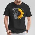 My Pitbull Is A Sunflower She's A Sunshine Hippie Sunflower T-Shirt Unique Gifts