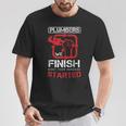 Plumbers We Finish What Your Husband Started Plumbing Piping Pipes Repair Gif T-Shirt Unique Gifts