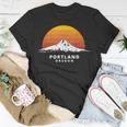 Portland Oregon Mt Hood Sunset Clean Variant T-Shirt Unique Gifts