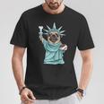 Pug Statue Of Liberty 4Th Of July Dog Lover T-Shirt Unique Gifts