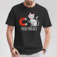 Pussy Magnet Cat Persons Attractive Magnet T-Shirt Lustige Geschenke