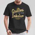 Queens Are From Inkster Mi Michigan Home Roots T-Shirt Unique Gifts