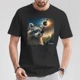 Raccoon Glasses Taking A Selfie With Solar 2024 Eclipse T-Shirt Unique Gifts