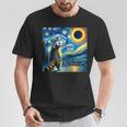Raccoon Total Solar Eclipse 2024 Van Gogh Raccoon Glasses T-Shirt Unique Gifts