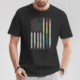 Rainbow Gay Pride American Flag Lgbt Gay Transgender Pride T-Shirt Unique Gifts