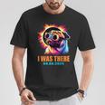 I Was There Total Solar Eclipse 2024 Pug Dog With Glasses T-Shirt Unique Gifts